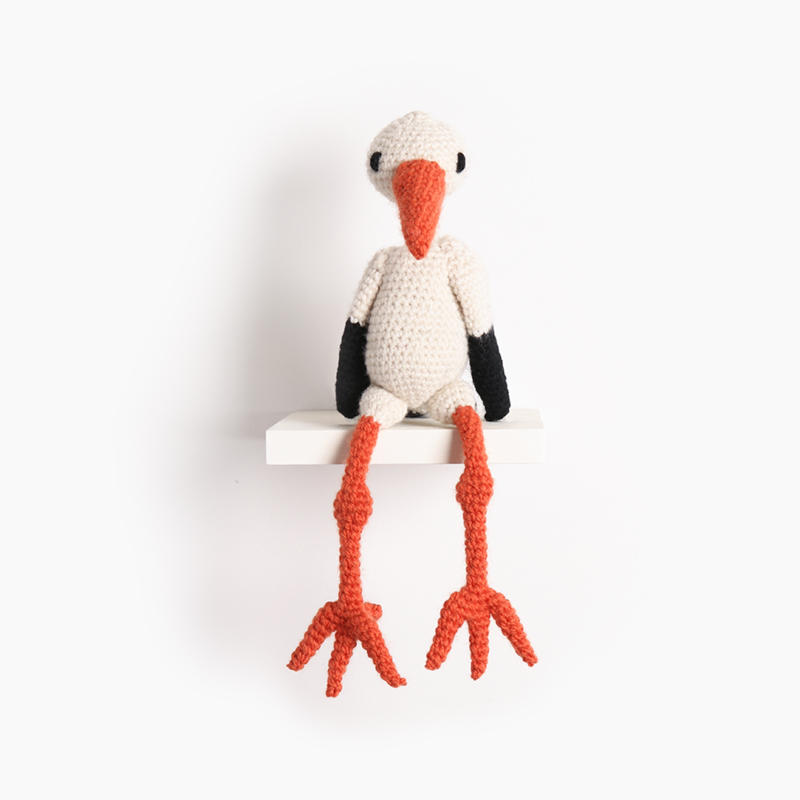 stork bird crochet amigurumi project pattern kerry lord Edward's menagerie